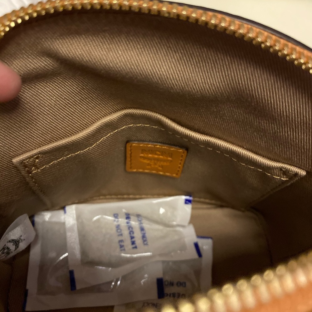 NEW! MCM Mini Anna Visetos Canvas Crossbody Bag - Picture 13 of 16